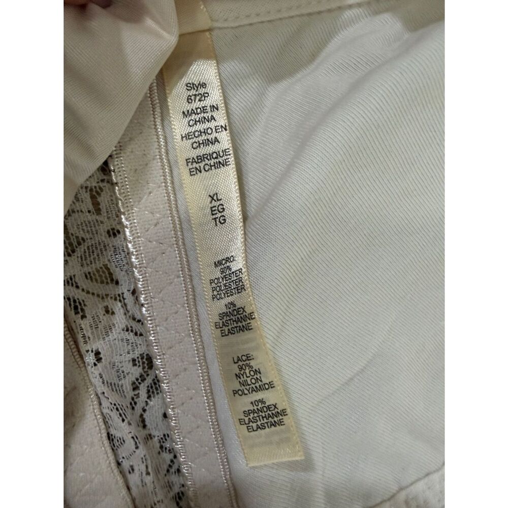 Rhonda Shear XL Beige Lace Wireless Bra Bralette Pullover Stretch - Picture 5 of 6